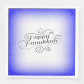 Happy Hanukkah 2-tone blauw witte achtergrond Servet (Voorkant)