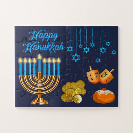 Happy Hanukkah 30 stukken Legpuzzel (Horizontaal)