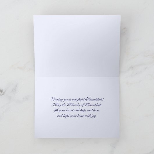 Happy Hanukkah. Aangepaste foto Feestdagen Kaart (Binnen)