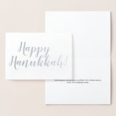 Happy Hanukkah aangepaste moderne scripttypografie Folie Kaarten (Display)