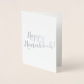 Happy Hanukkah aangepaste moderne scripttypografie Folie Kaarten (Voorkant)
