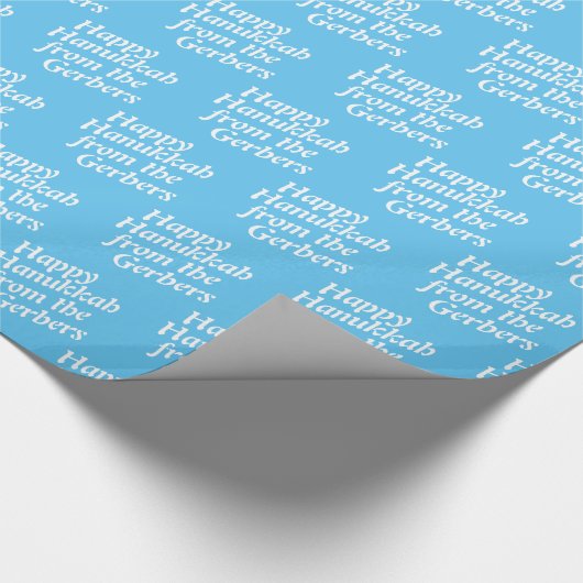 Happy Hanukkah - Aangepaste naam Cadeaupapier (Hoek)