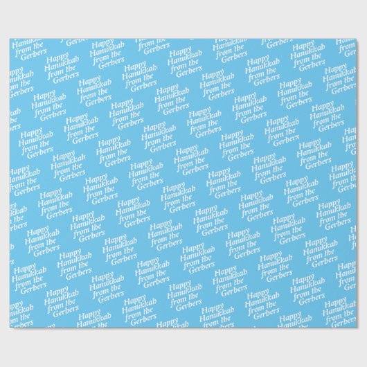 Happy Hanukkah - Aangepaste naam Cadeaupapier (Vlak)