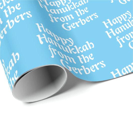 Happy Hanukkah - Aangepaste naam Cadeaupapier (Rol Hoek)