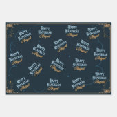 Happy Hanukkah Abigail Wrapping Paper voor Abigail (Voorkant)