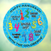 Happy HANUKKAH Acht nachten Raamsticker (Vel 3)