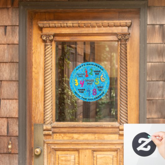 Happy HANUKKAH Acht nachten Raamsticker (Huis Deur)