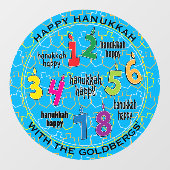 Happy HANUKKAH Acht nachten Raamsticker (Vel)