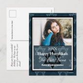 Happy Hanukkah Afbeelding Briefkaart (Voorkant / Achterkant)