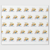 Happy Hanukkah and cute Hanukkah characters Cadeaupapier (Vlak)