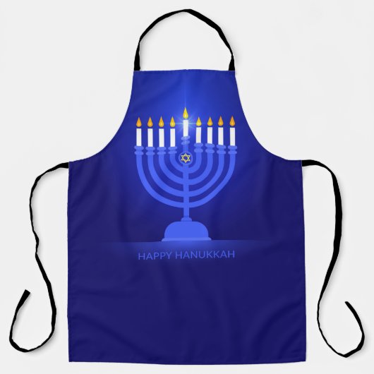 Happy Hanukkah Apron Schort (Voorkant)
