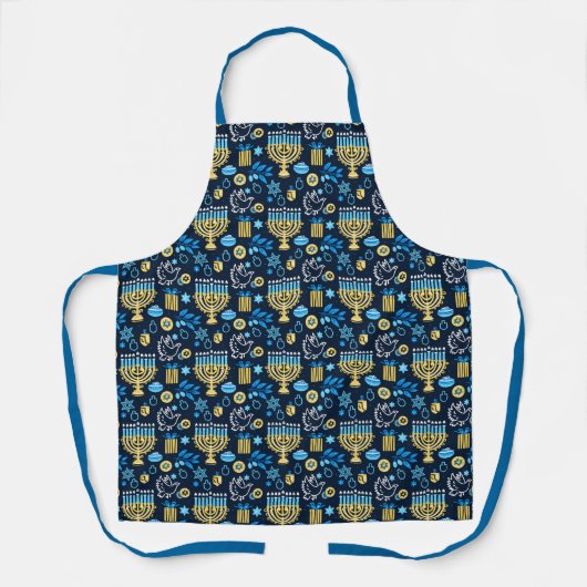Happy Hanukkah Apron Schort (Voorkant)