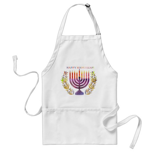 Happy Hanukkah Apron Standaard Schort (Voorkant)