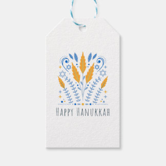 Happy Hanukkah | Arabesque | Vakantiestische Label Cadeaulabel