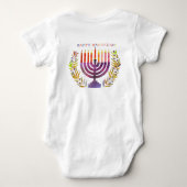 Happy Hanukkah Baby Bodysuit (Achterkant)