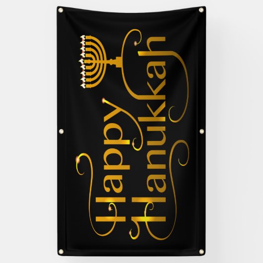 Happy Hanukkah Banner (Verticaal)