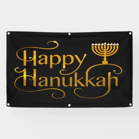 Happy Hanukkah Banner (Horizontaal)