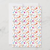 Happy Hanukkah Beauful Jewish Holiday Ornament Bedankkaart (Achterkant)