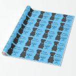 Happy Hanukkah Black Lab Menorah Wrapping Paper Cadeaupapier<br><div class="desc">Blauwe Menorah met Black Lab Dog Hanukkah Design Gift Wrap</div>