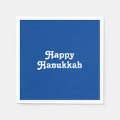 Happy Hanukkah blauw en white Holiday party paper Servet (Voorkant)