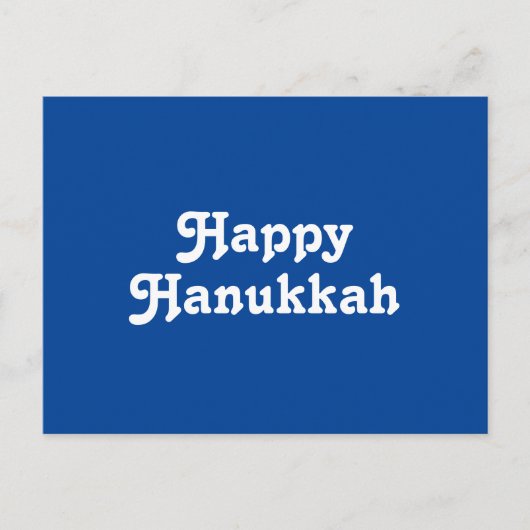 "Happy Hanukkah" blauwe witte feestdag Briefkaart (Voorkant)