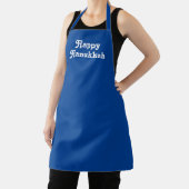 "Happy Hanukkah" blauwe witte feestdag Schort (Insitu)