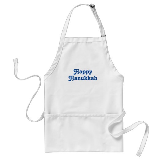 "Happy Hanukkah" blauwe witte feestdag Standaard Schort (Voorkant)