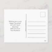 Happy Hanukkah Blessings BARUCH ATAH ADONAI Photo Feestdagenkaart (Achterkant)