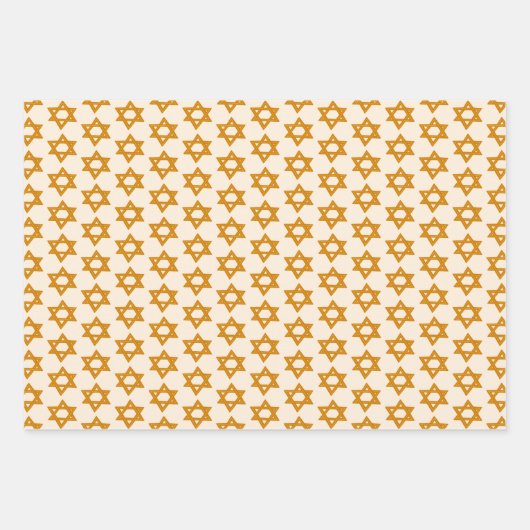 HAPPY HANUKKAH bloemenkrans Joodse feestdag Set va Inpakpapier Vel (Voorkant 2)