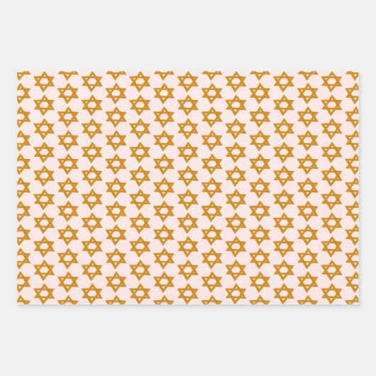 HAPPY HANUKKAH bloemenkrans Joodse feestdag Set va Inpakpapier Vel (Voorkant 2)