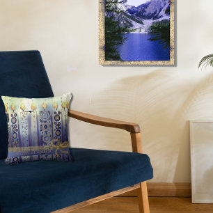 Happy Hanukkah Blue Candles Sierkussen