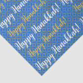 Happy Hanukkah Blue, Gold en White Tissuepapier (Detail)