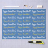 Happy Hanukkah Blue, Gold en White Tissuepapier (Craft)