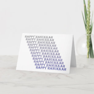Happy Hanukkah Blue Silver Grey Kaart