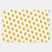 Happy Hanukkah Blue Star Menorah Dreidel Inpakpapier Vel (Voorkant 3)