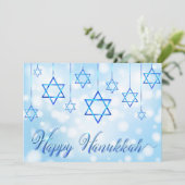 Happy Hanukkah Blue Star van David (Staand voorkant)