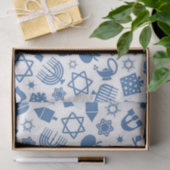 Happy Hanukkah Blue Star van David Tissue Paper Tissuepapier (Geschenk)
