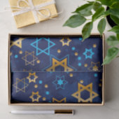 Happy Hanukkah Blue Star van David Tissue Paper Tissuepapier (Geschenk)