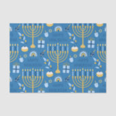 Happy Hanukkah Blue Star van David Tissuepapier (Voorkant)