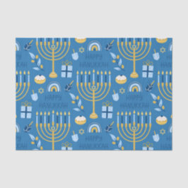 Happy Hanukkah Blue Star van David Tissuepapier