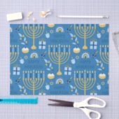 Happy Hanukkah Blue Star van David Tissuepapier (Craft)