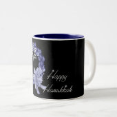 Happy Hanukkah Blue Wreath & Star Coffee/Tea Mok (Voorkant rechts)