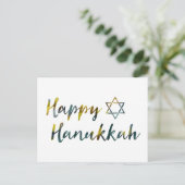 happy hanukkah bokeh feestdagenkaart (Staand voorkant)