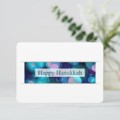 happy hanukkah ( bokeh ) kaart (Staand voorkant)