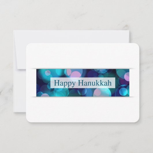 happy hanukkah ( bokeh ) kaart (Voorkant)