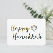 happy hanukkah bokeh kaart (Staand voorkant)