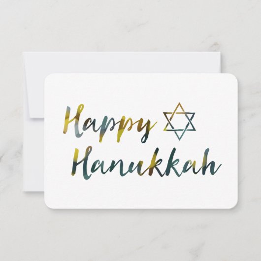 happy hanukkah bokeh kaart (Voorkant)
