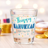 Happy Hanukkah Bold Funny Typography Star van Davi Shot Glas