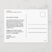 Happy Hanukkah Botanical Menorah Waterverf CUSTOM Feestdagenkaart (Achterkant)