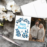 Happy Hanukkah Botanische Waterverf CUSTOM FOTO Briefkaart<br><div class="desc">Zoete tekening om iemand gelukkig te wensen hanukkah! Klik op "Bewerken met ontwerpgereedschap" om uw eigen foto en tekst toe te voegen. Ook beschikbaar als wenskaart, fotokaarten of digitale download om direct te verzenden via e-mail of sms. Check mijn shop voor meer of laat me weten of je iets op...</div>